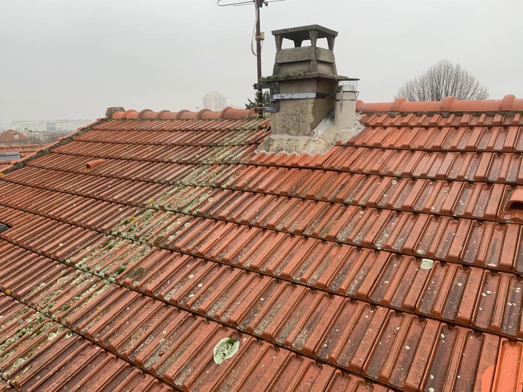 l'état du toit de notre client de Clamart avant l'intervention